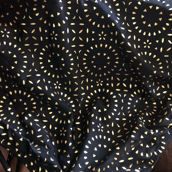 CLEOBELLA TURQUOISE black gold onepiece high neck - Picture 2 of 8